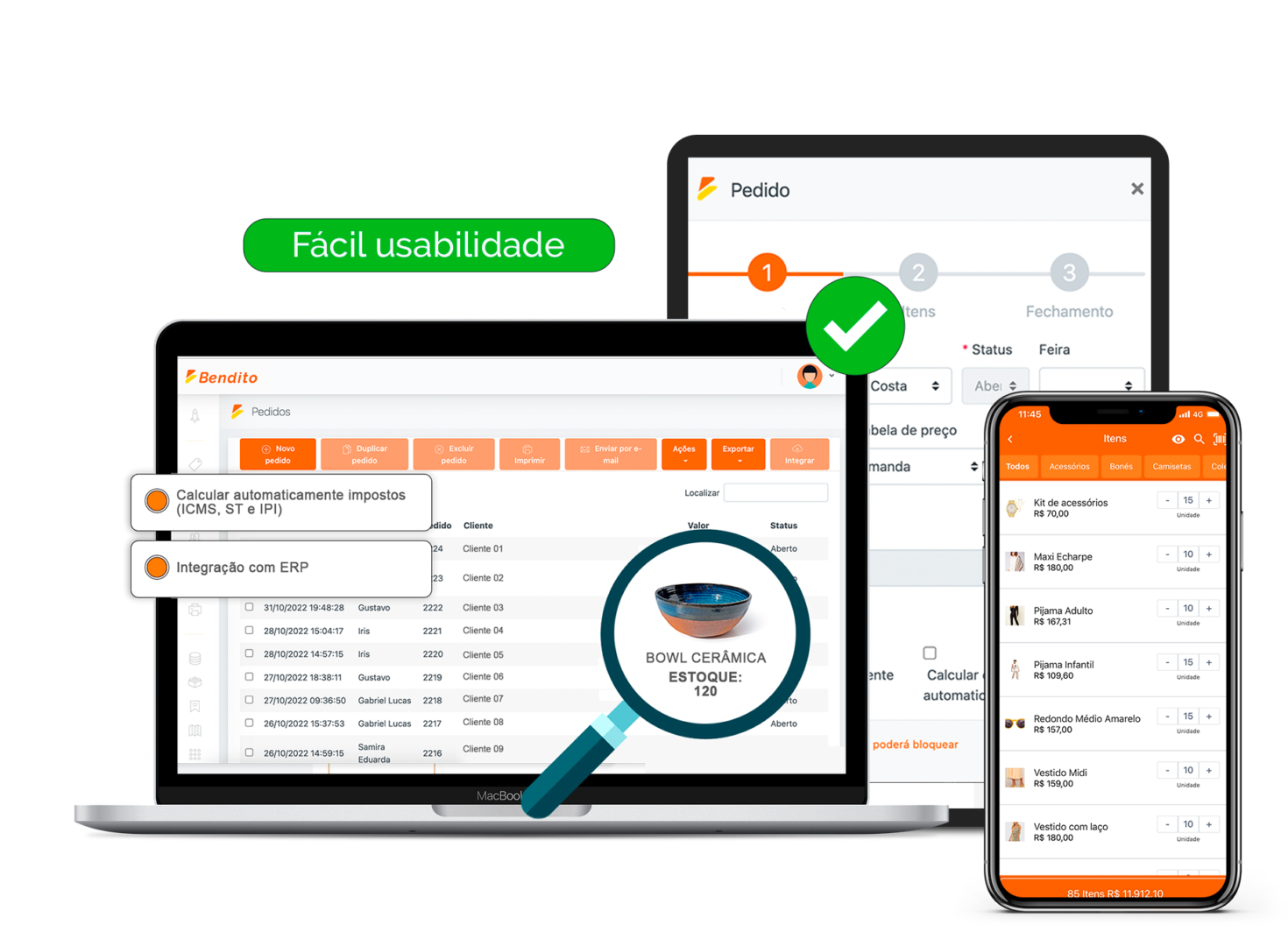 como organizar pedidos de clientes com o Bendito Pedidos