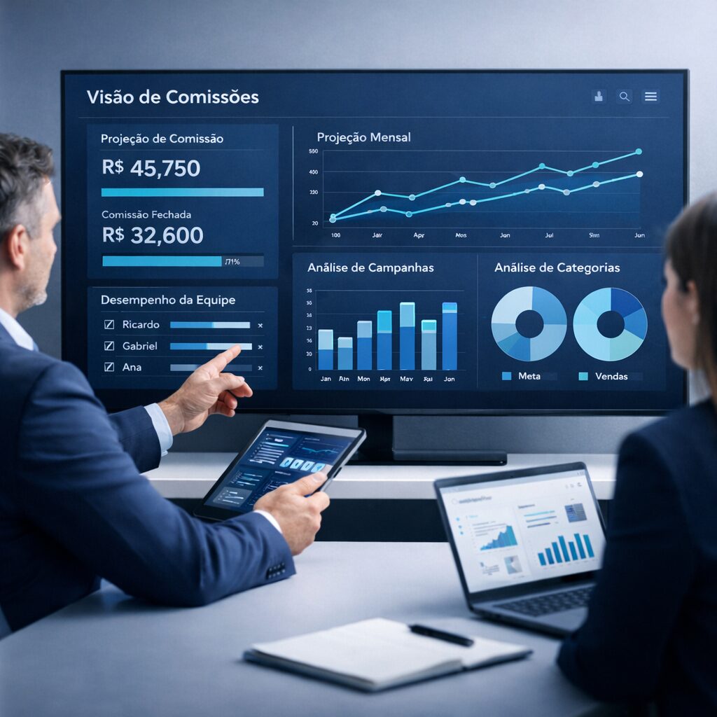 gestão de comissões automatizada em sistema de vendas